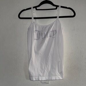 Juicy Couture White Camisole with Rhinestone Logo